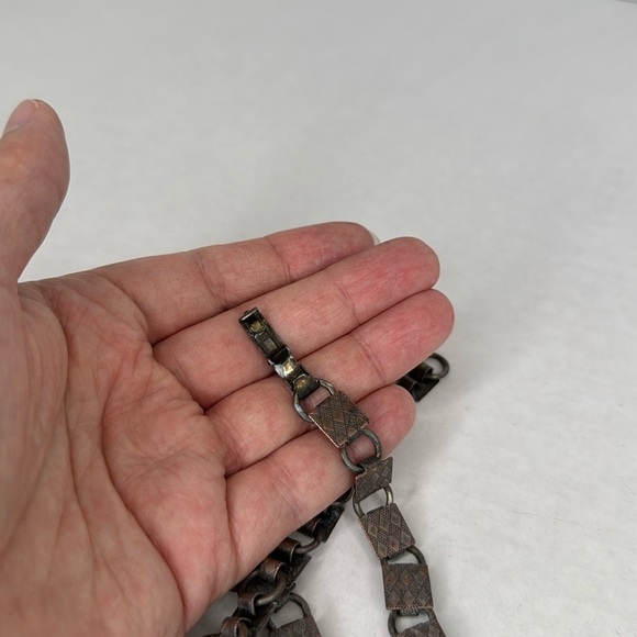 Antique 1900s Book Chain Multicolor Pendant Necklace Lot A40 - Picture 6 of 10